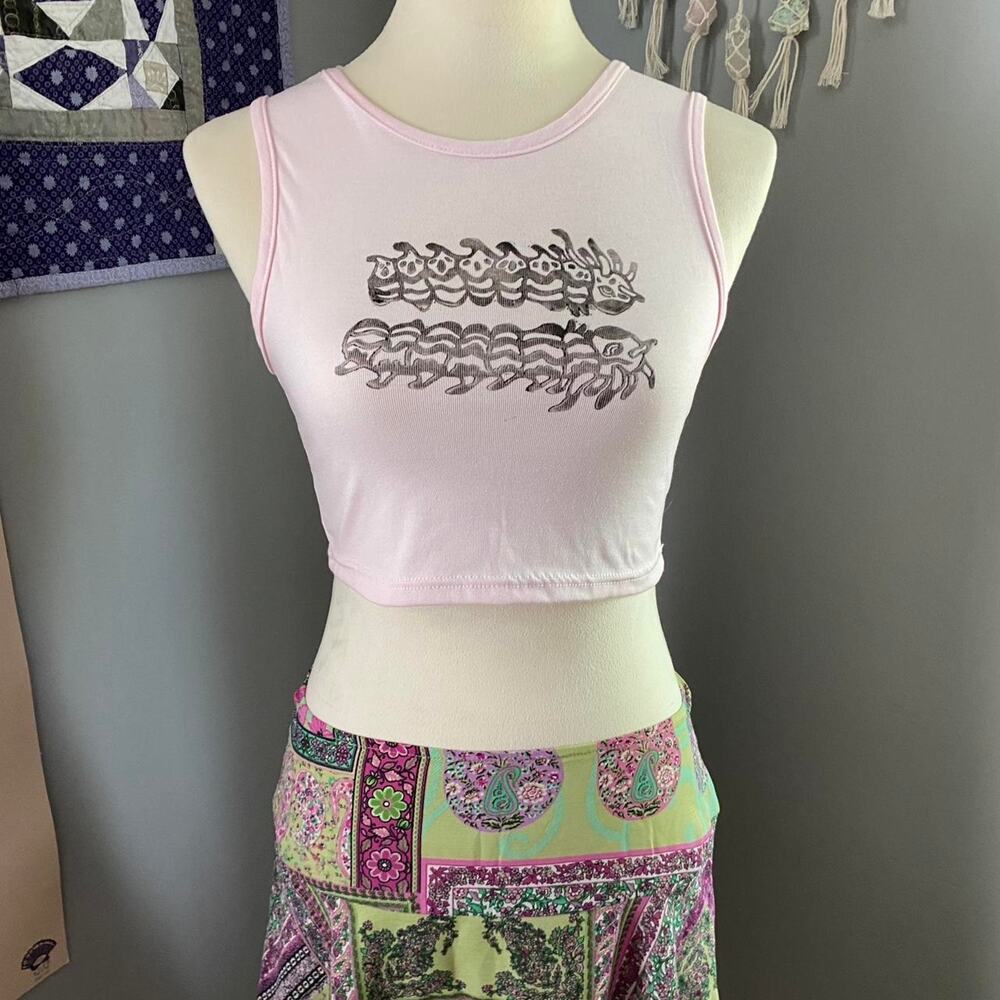 Caterpillar cropped tank top